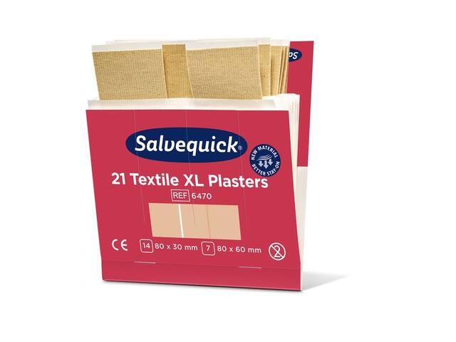 Pleisters Salvequick textiel extra groot 6x21st