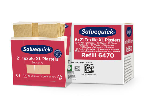 Pleisters Salvequick textiel extra groot 6x21st