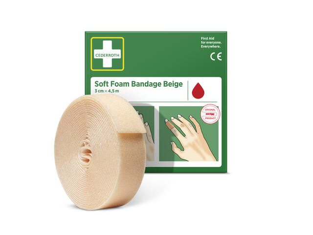 Bandage Cederroth Soft Foam beige 3cmx4.5m