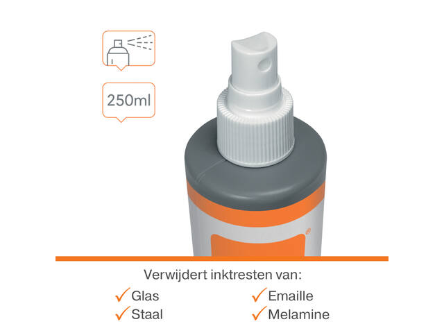 Whiteboardreinigingsspray Nobo waterbasis 250ml