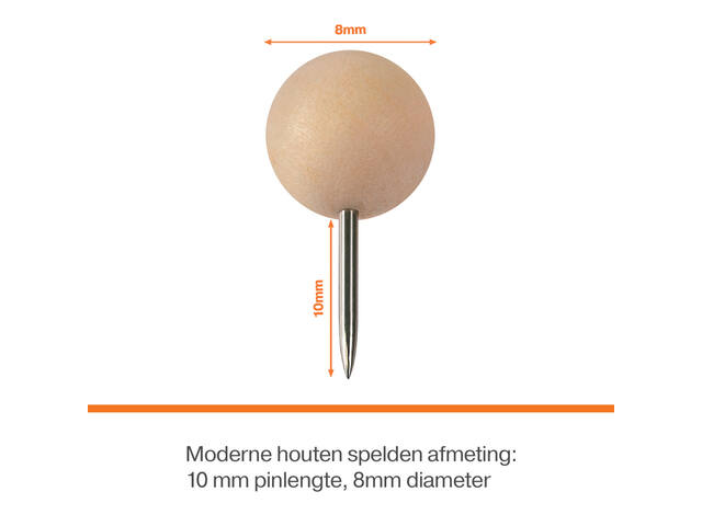 Punaises Nobo hout voor memobord 40st