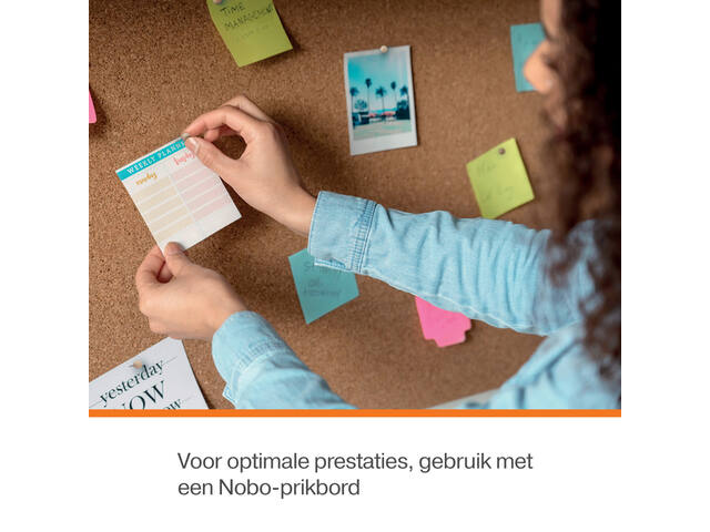Punaises Nobo hout voor memobord 40st