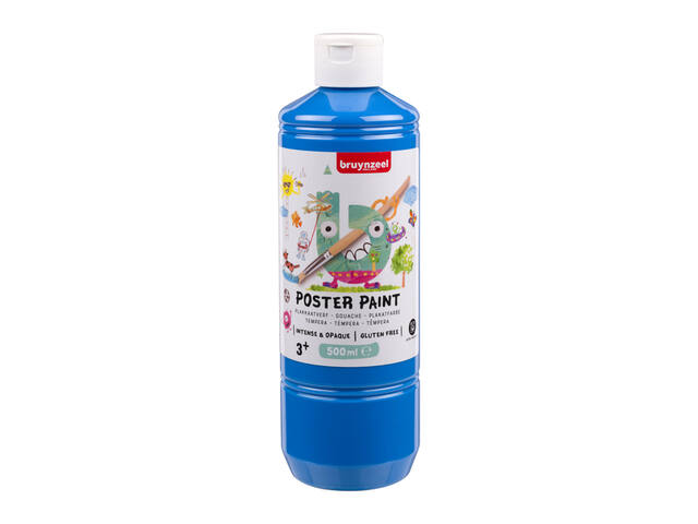 Plakkaatverf Bruynzeel fles 500ml lichtblauw
