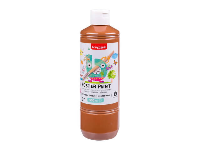 Plakkaatverf Bruynzeel fles 500ml lichtbruin