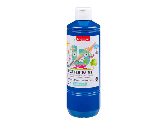 Plakkaatverf Bruynzeel fles 500ml diepblauw