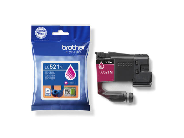 Inktcartridge Brother LC-521M rood