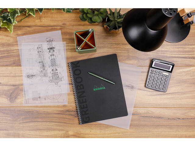 Notitieboek Rhodia Greenbook recycled A4+ lijn sc