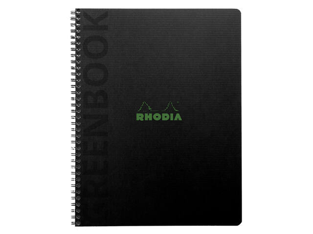 Notitieboek Rhodia Greenbook recycled A5+ lijn hc