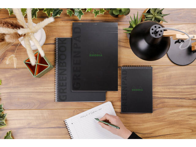 Notitieboek Rhodia Greenbook recycled A5+ lijn sc