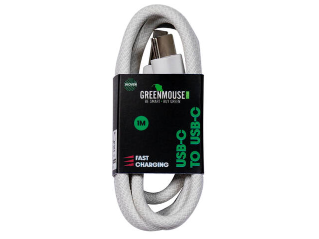 Kabel Green Mouse USB-C to USB-C data Woven 1m