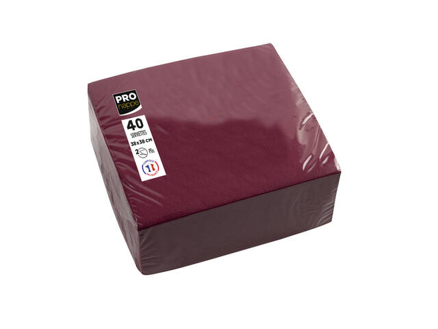 Servet Pronappe 380x380mm 40 vel bordeauxrood