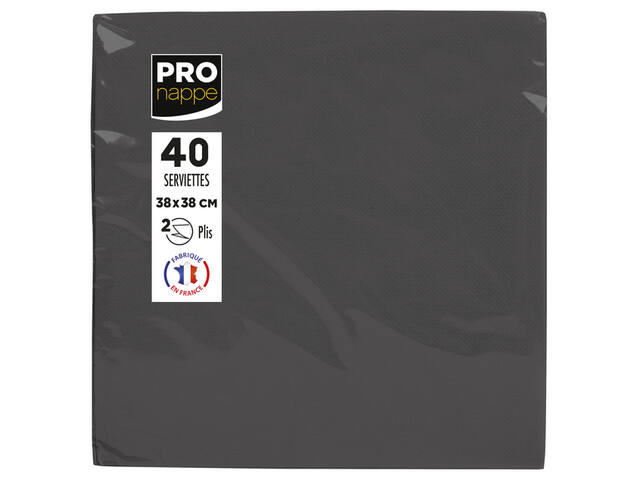 Servet Pronappe 380x380mm 40 vel zwart