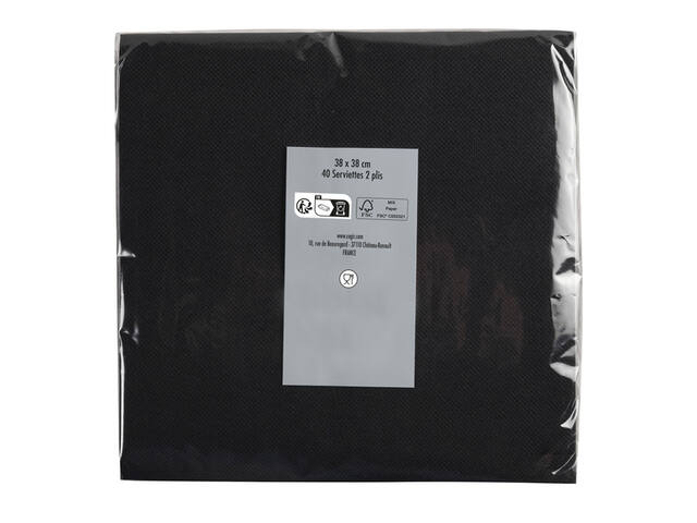 Servet Pronappe 380x380mm 40 vel zwart