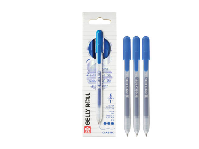 Gelschrijver Sakura Gelly Roll Classic 3st blauw