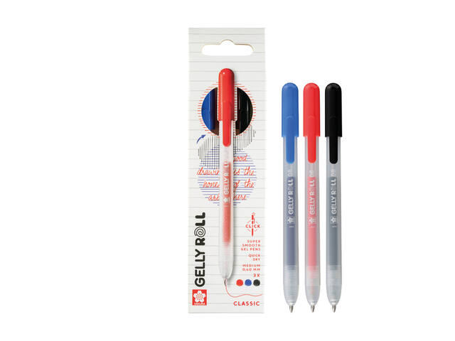 Gelschrijver Sakura Gelly Roll Classic 3 kleuren