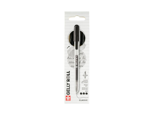 Gelschrijver Sakura Gelly Roll Classic 3st zwart