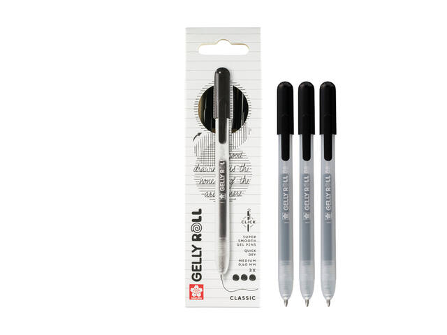 Gelschrijver Sakura Gelly Roll Classic 3st zwart