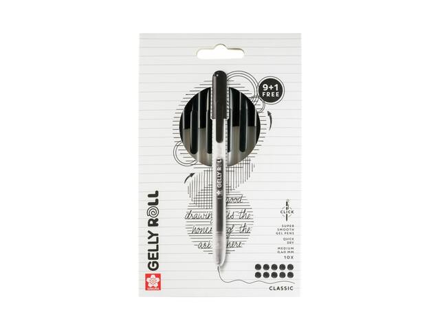 Gelschrijver Sakura Gelly Roll Classic 10st zwart