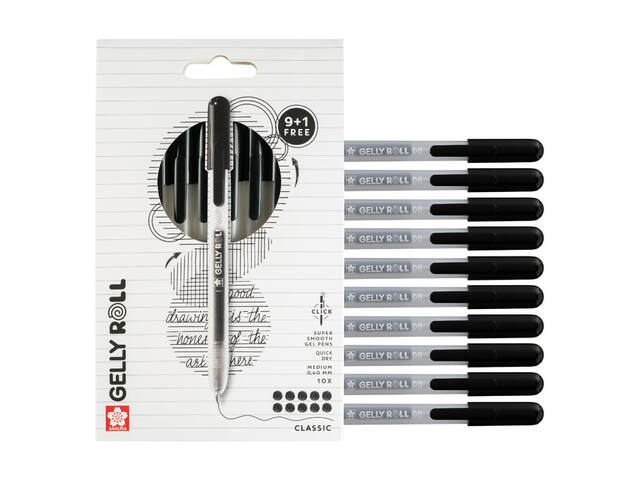Gelschrijver Sakura Gelly Roll Classic 10st zwart