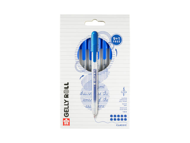 Gelschrijver Sakura Gelly Roll Classic 10st blauw