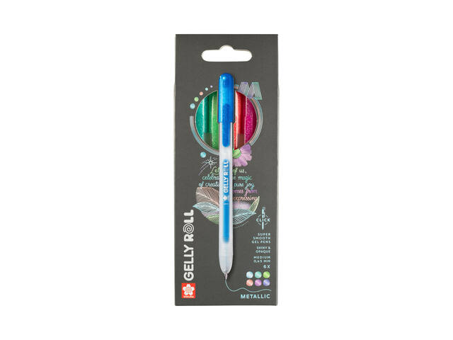 Gelschrijver Sakura Gelly Roll Metallic 6 kleuren