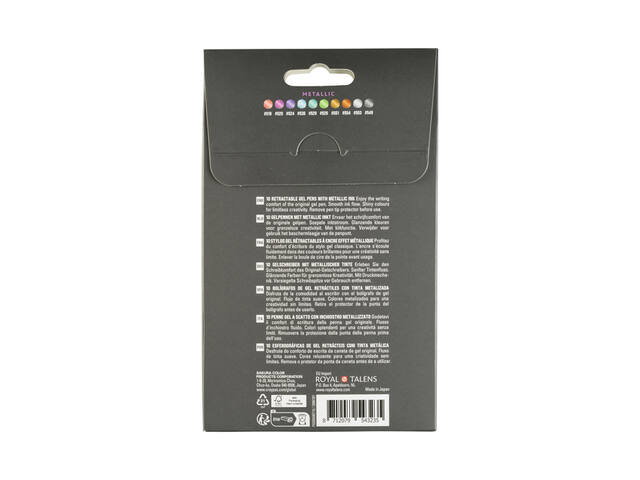 Gelschrijver Sakura Gelly Roll Metallic 10 kleuren