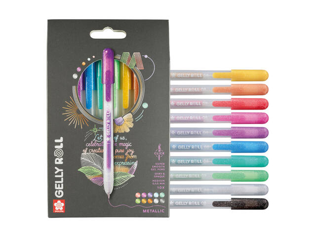 Gelschrijver Sakura Gelly Roll Metallic 10 kleuren