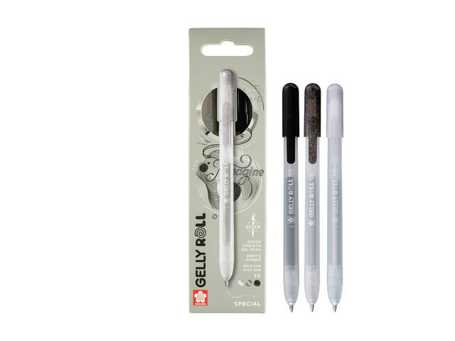 Gelschrijver Sakura Gelly Roll Special 3st zilver