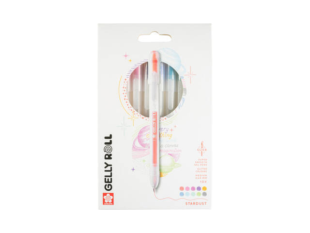 Gelschrijver Sakura Gelly Roll Stardust 10 kleuren
