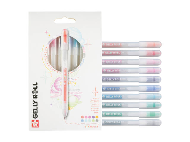 Gelschrijver Sakura Gelly Roll Stardust 10 kleuren