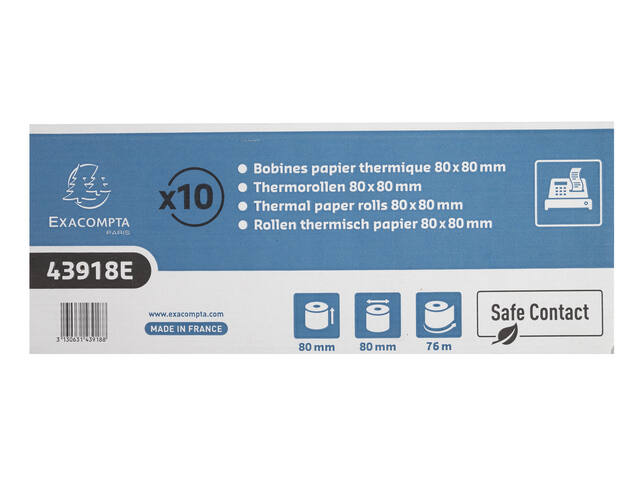 Telrol Exacompta 80mmx76mx12mm SafeContact therm