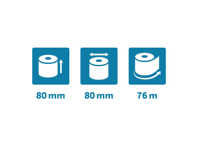 Telrol Exacompta 80mmx76mx12mm SafeContact therm