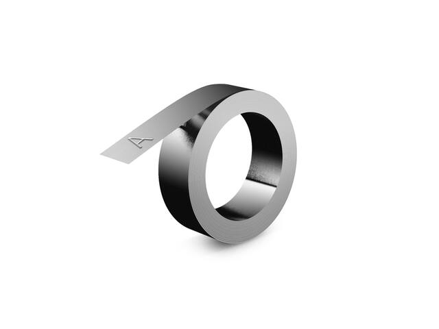 Relieftape Dymo niet klevend rvs 12mm zilver