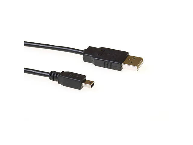 Kabel USB USB mini-B 2.0 M 5pin 1.8 meter zwart