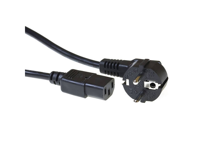 Kabel ACT Netsnoer CEE 7/7 male - C13 zwart 2.5m