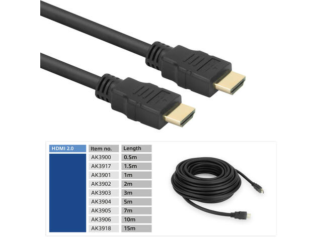 Kabel ACT HS v2.0 HDMI-A male HDMI-A ml (AWG30) 3m