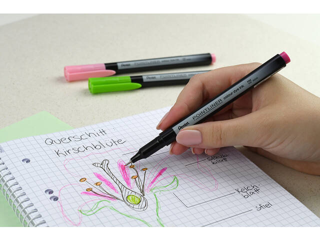 Fineliner Pentel Pointliner S40-B fijn rood