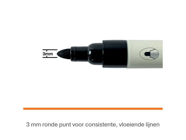 Whiteboardmarker Nobo rond zwart 3mm