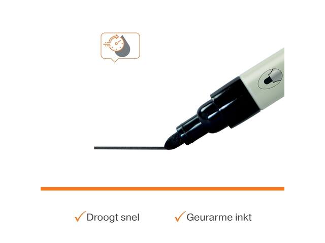 Whiteboardmarker Nobo rond zwart 3mm