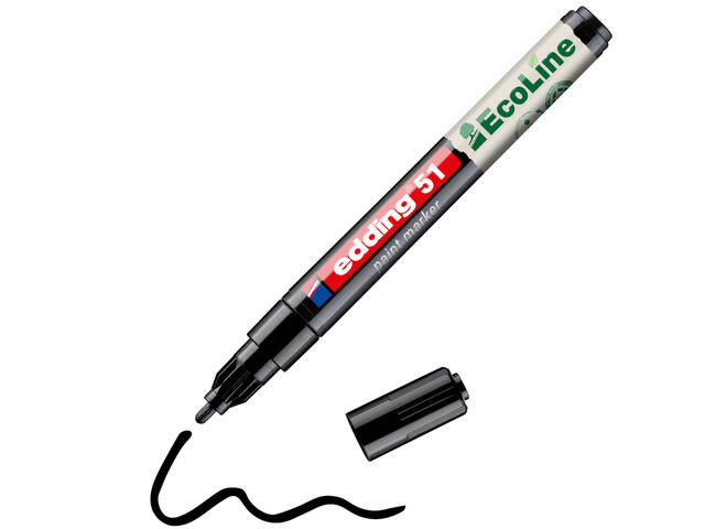Paintmarker edding 51 Eco waterbasis 1-2mm zwart