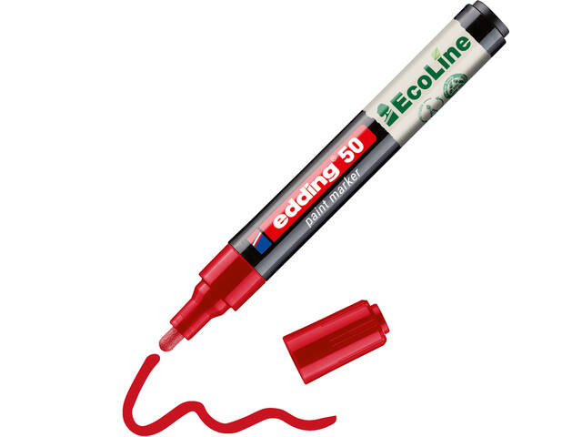 Paintmarker edding 50 Eco waterbasis 2-3mm rood