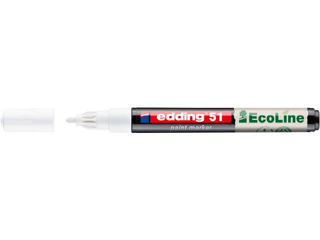 Paintmarker edding 51 Eco waterbasis 1-2mm wit