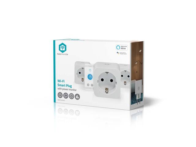 Slimme stekker Nedis Smartlife Wifi 3 stuks wit