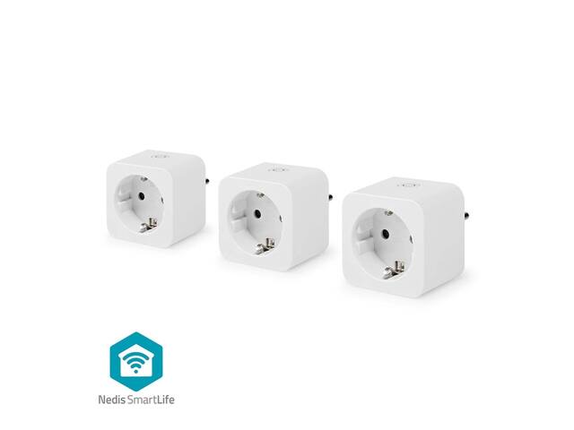 Slimme stekker Nedis Smartlife Wifi 3 stuks wit