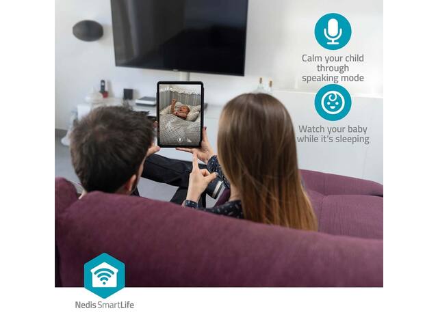 Beveiligingscamera Nedis Wifi indoor wit