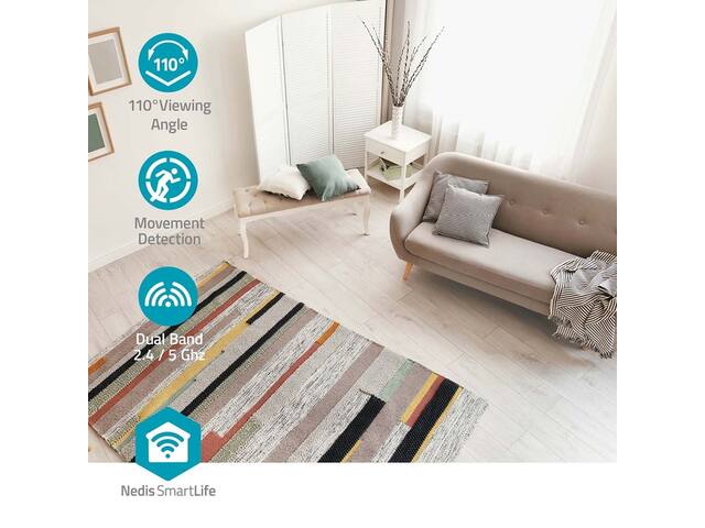 Beveiligingscamera Nedis Wifi indoor wit
