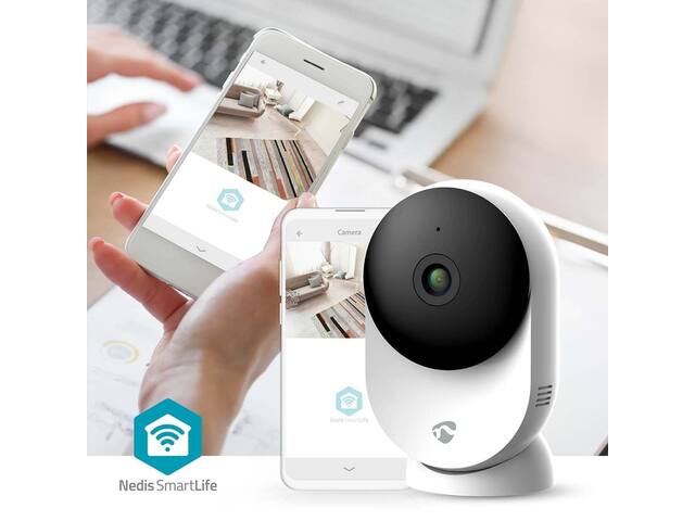 Beveiligingscamera Nedis Wifi indoor wit