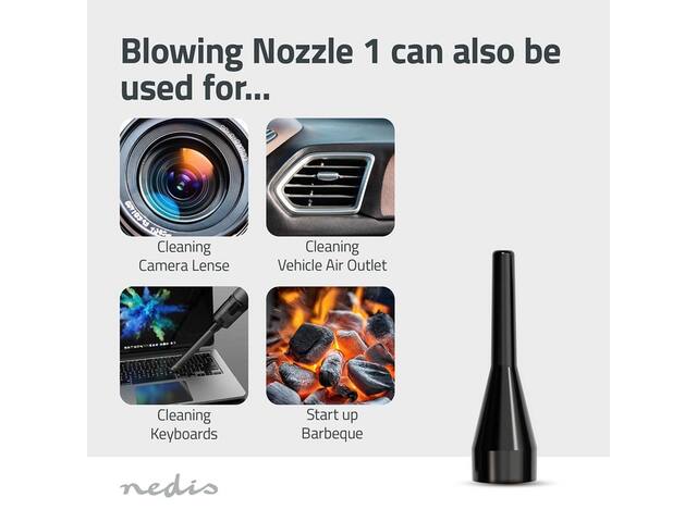 Handstofzuiger / luchtblazer Nedis 90W zwart