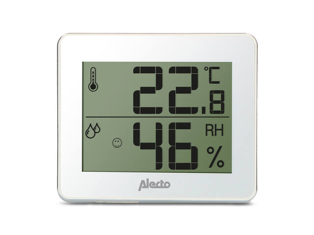 Thermometer hygrometer Alecto WS-55 wit - zilver