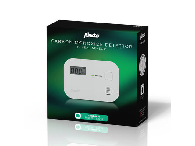 Koolmonoxidemelder Alecto 10 jaar sensor wit